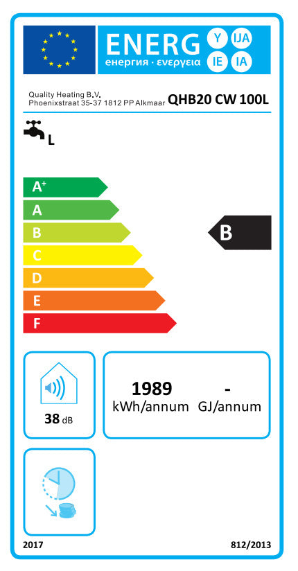 Scaldabagno elettrico doppio QH da 100 litri con controllo meccanico