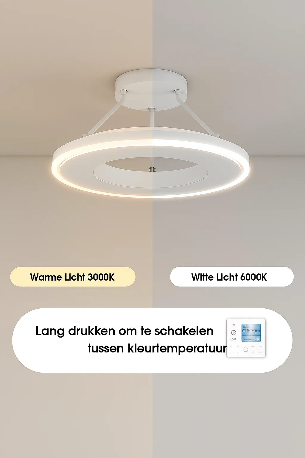 QH-GlowRing Série panneau infrarouge avec éclairage LED 60 cm 1000 watts