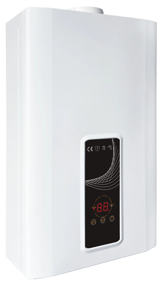 EcoTherm Electronische geiser 230V Digitaal 13L Low Nox Propaan gesloten kamer