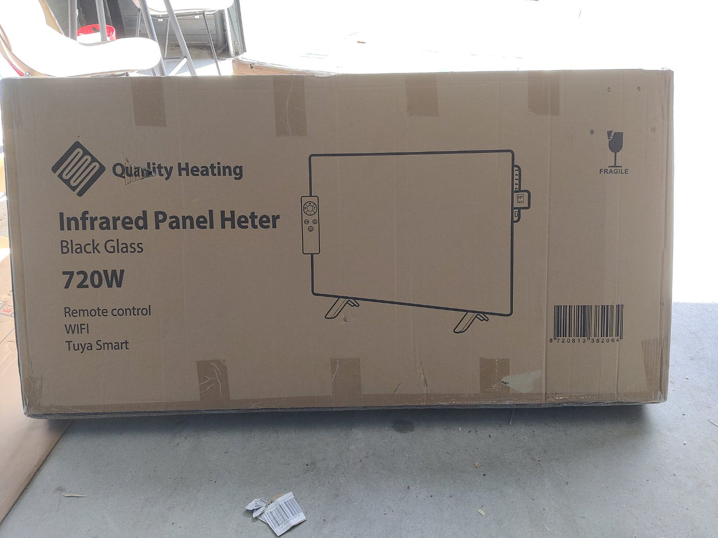 Tweedekans - QH-GD Elegant Serie verplaatsbaar infraroodpaneel - 720Watt 60 x 120 cm