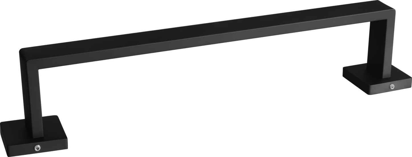 Porte-serviettes noir mat carré