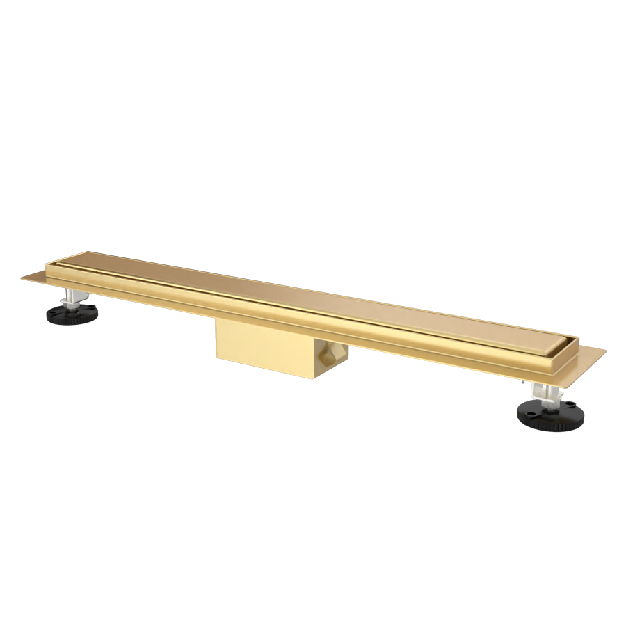 SolarDrain caniveau de douche complet avec bride et grille fermée