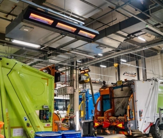 QH-PRO chauffage infrarouge 6000Watt pour le chauffage des hangars et des magasins