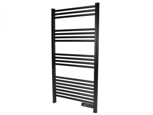 Radiateur électrique à serviettes intelligent avec thermostat noir 425Watt