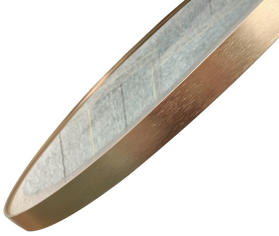 Miroir intelligent rond 60cm cadre or avec éclairage LED, anti-condensation et wifi