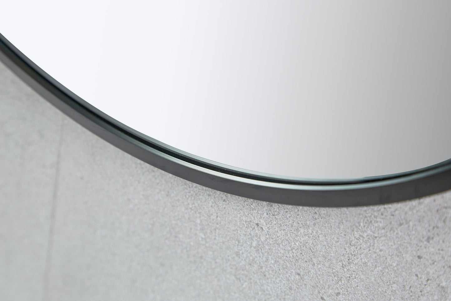 60cm round mirror with black frame - Bella Mirror