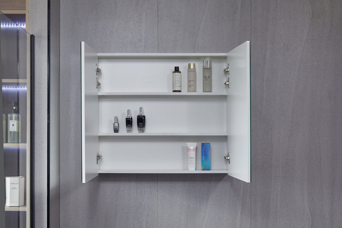 Armoire de toilette avec éclairage LED 80 (l) x 70 cm (h)