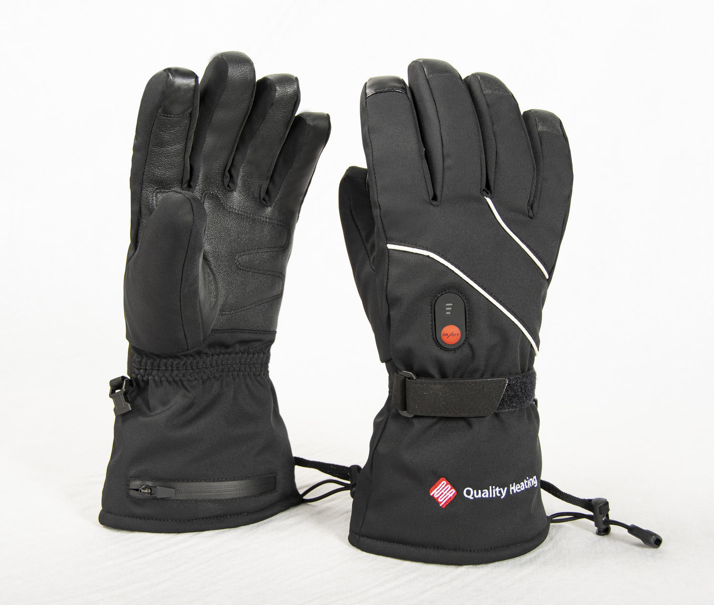 Gants en cuir chauffants 3 niveaux de chaleur
