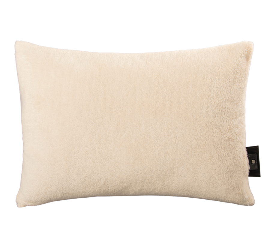 Warmy heating pad in off-white teddy