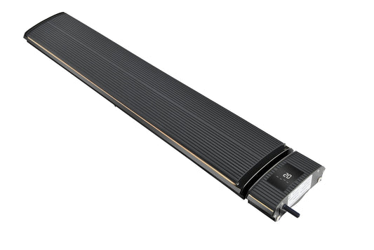 Chauffage de terrasse infrarouge Wifi noir avec 1800 - 2400Watt