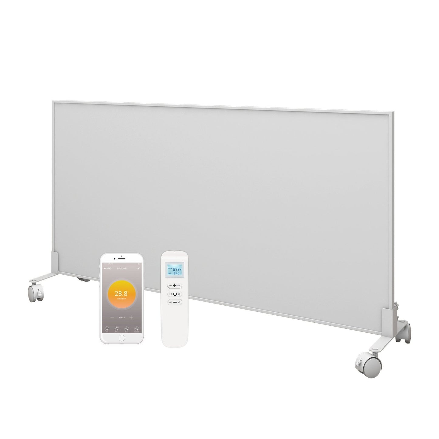 QH Mobile infrared panel from the QH-FR series, 350 or 700 Watt, with casters