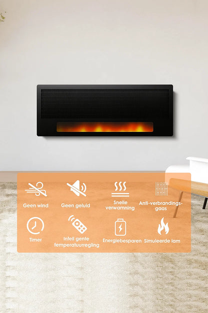 Panneau infrarouge Flamara cheminée LED 2100Watt