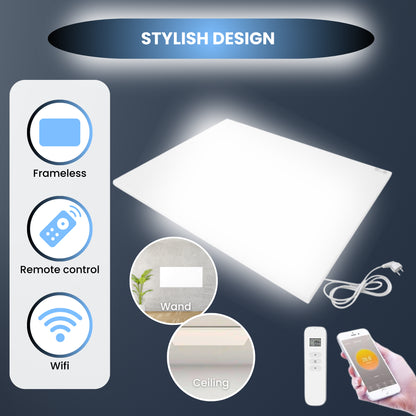 Panneau infrarouge QH-FR Série 59 x 59 cm - 350Watt