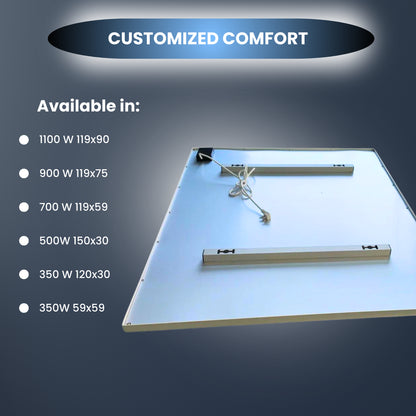 Panneau infrarouge QH-FR Série 59 x 59 cm - 350Watt