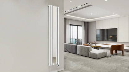 Radiatore elettrico verticale bianco NeoTherm 1200W con specchio