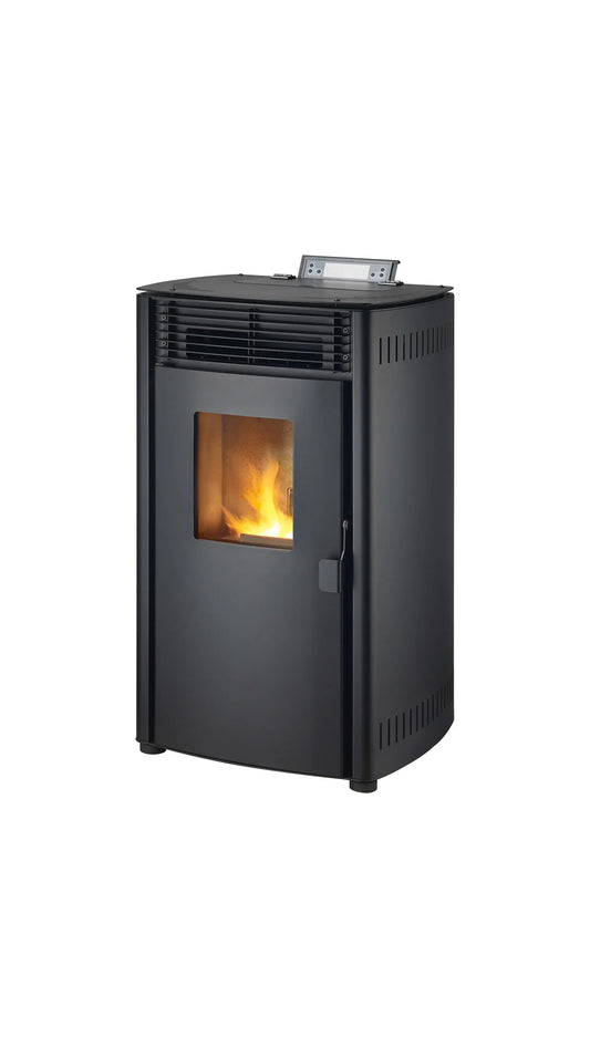 Poêle à granulés - 8.8KW - pour 60-80 m2 - 5 niveaux - minuterie - CR05 Noir