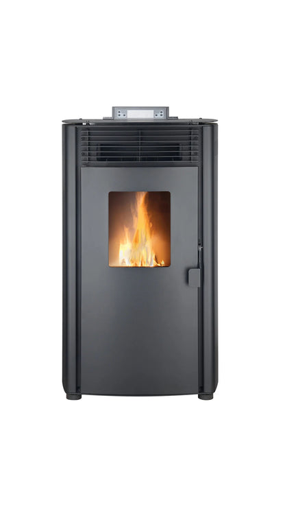 Poêle à granulés - 8.8KW - pour 60-80 m2 - 5 niveaux - minuterie - CR05 Noir