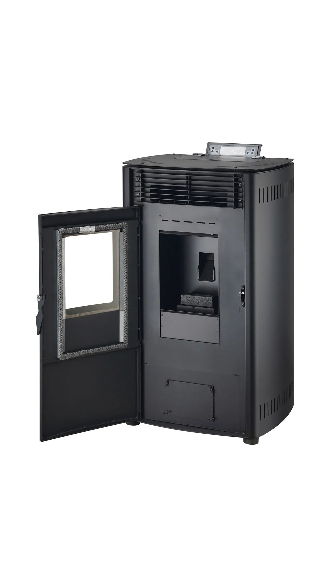 Poêle à granulés - 8.8KW - pour 60-80 m2 - 5 niveaux - minuterie - CR05 Noir