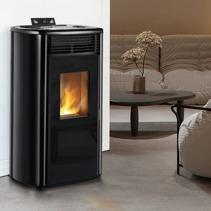 Poêle à granulés - 9,9 kW - pour 80-100 m¬≤ - 5 niveaux - minuterie - CR9 - double porte