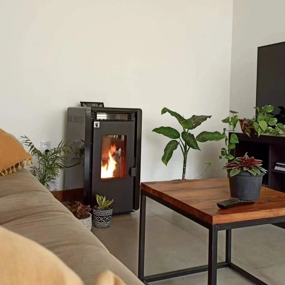 Poêle à granulés - 6kW - pour 40-60 m¬≤ - 5 niveaux - minuterie - CR10-2