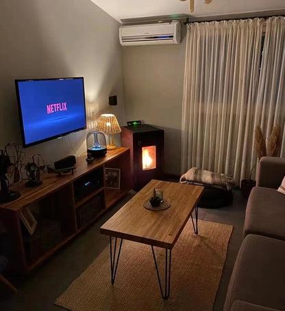 Poêle à granulés - 13.1kW - pour 80-100 m2 - 5 niveaux - minuterie - CR04 Noir