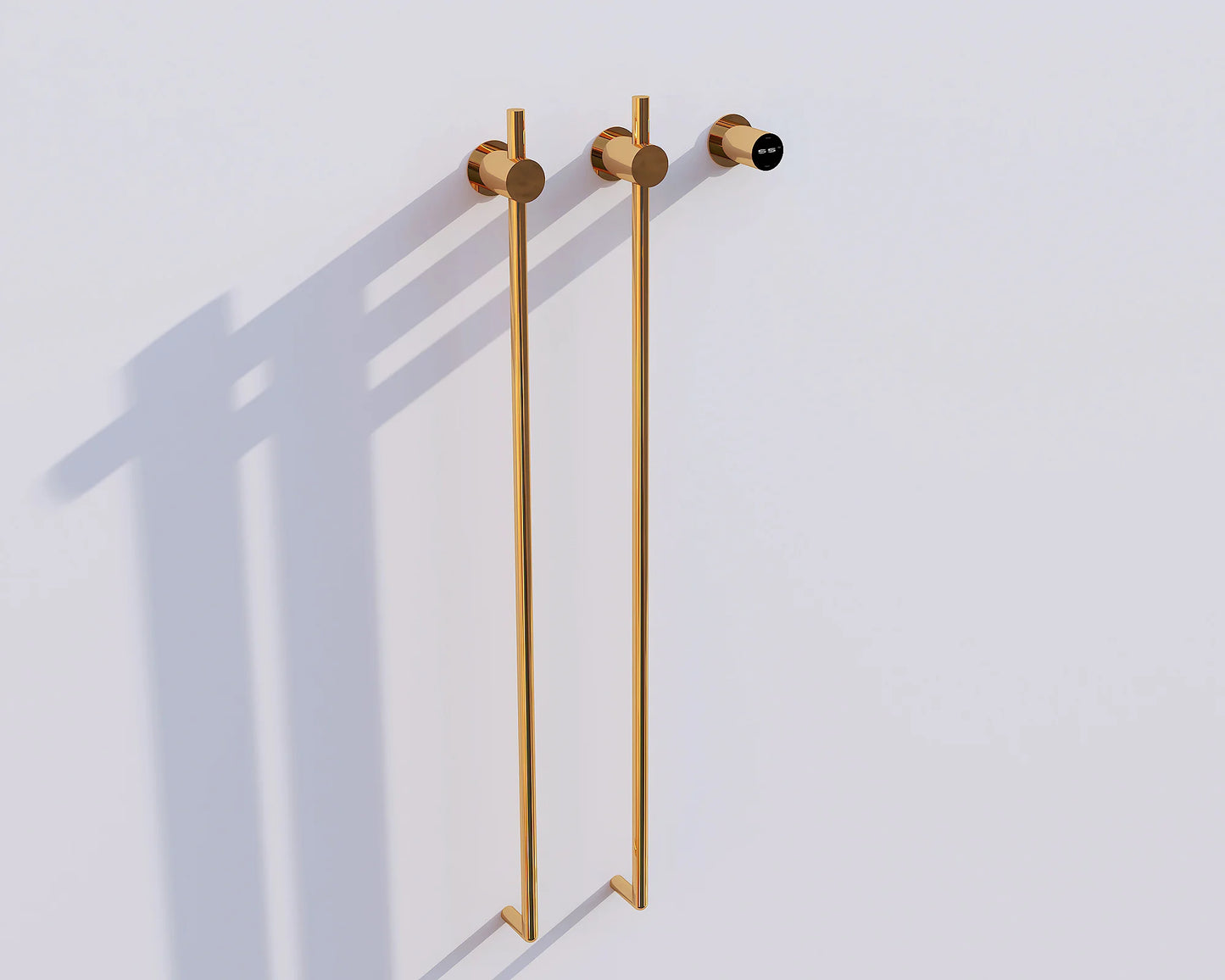 Elektrische handdoek radiator gold met thermostaat L-SR0200-T