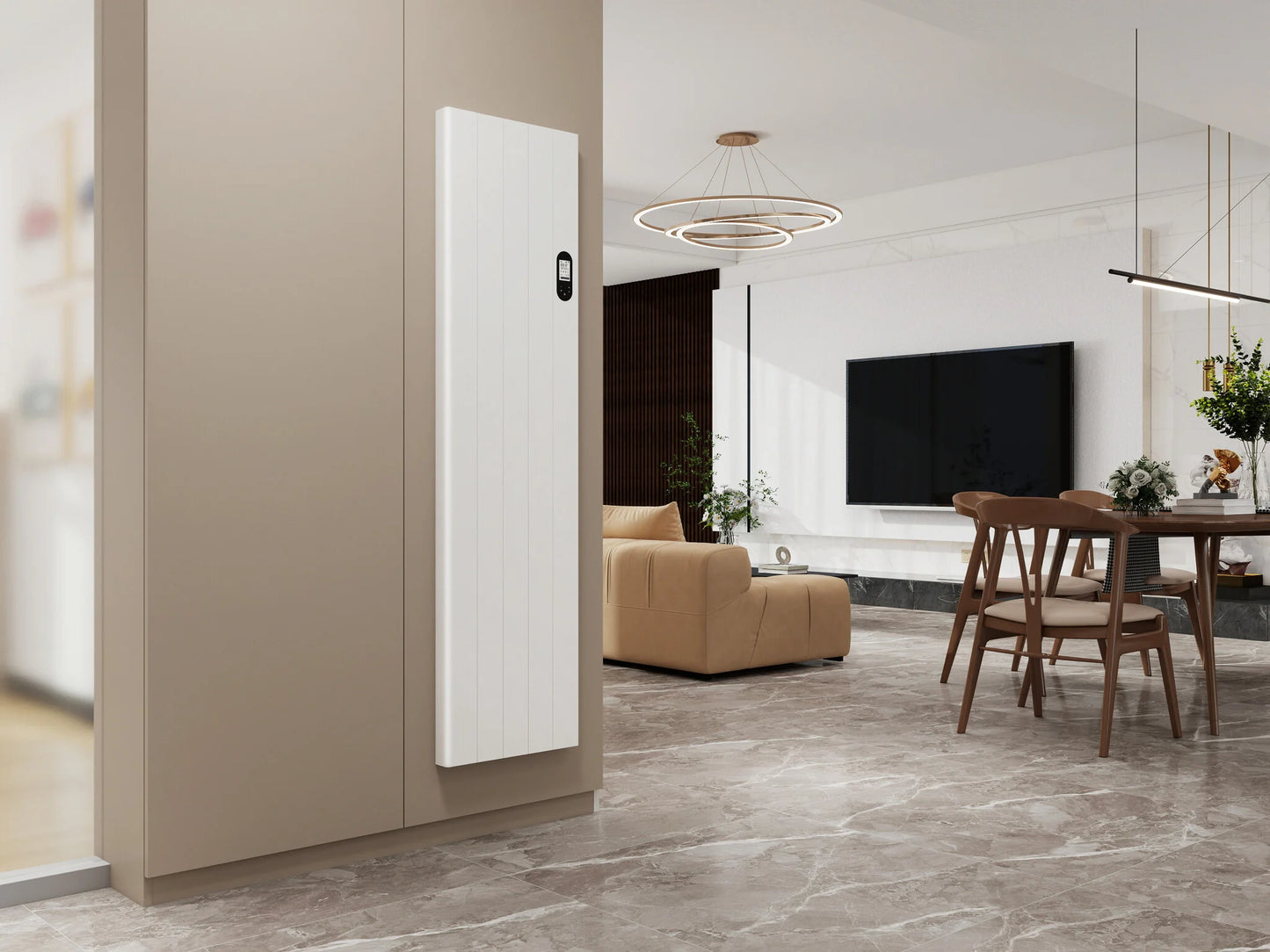 Chauffage de qualité radiateur vertical Civetta blanc