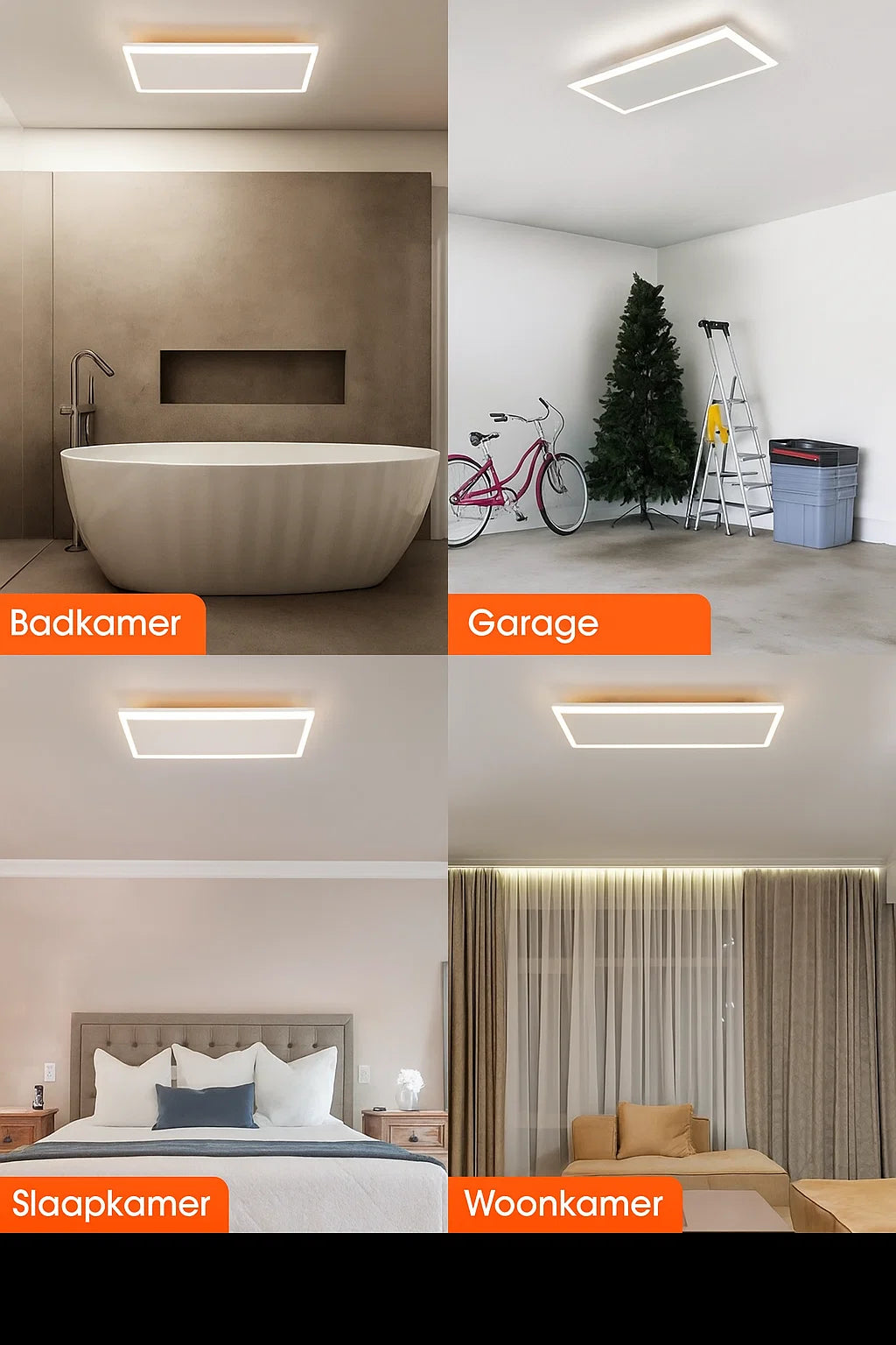 Panneau infrarouge QH-InfraGlow avec éclairage LED 107x39 cm 1300 watts