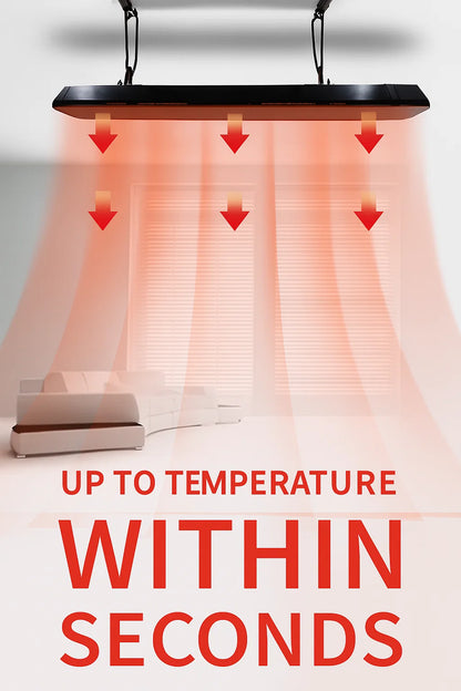 Chauffage de terrasse infrarouge Calore noir réglable 1600 - 2200Watt