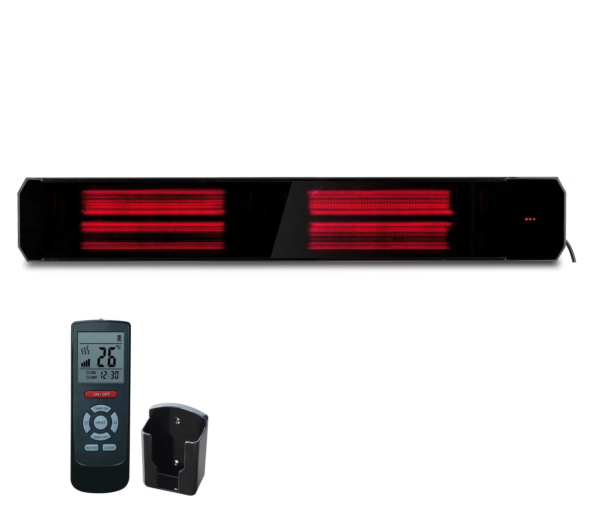 Infrarood terrasverwarmer Calore black heater instelbaar met 1600 - 3200Watt