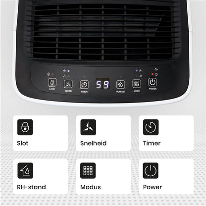 Déshumidificateur compact 12 Litres Wifi avec filtre à carbone