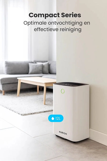 Déshumidificateur compact 12 Litres Wifi avec filtre à carbone