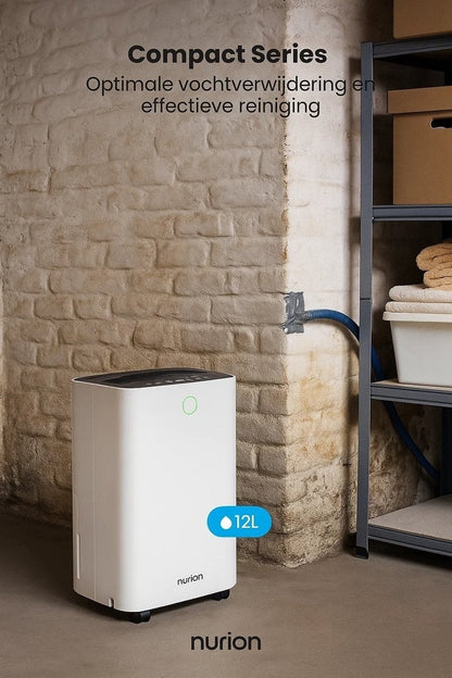 Déshumidificateur compact 12 Litres Wifi avec filtre à carbone