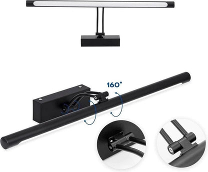 Lampe miroir éclairage LED noir réglable