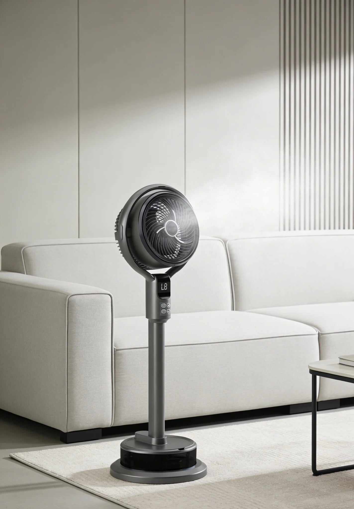 Mistventilator met afstandsbediening, timer en luchtbevochtiger