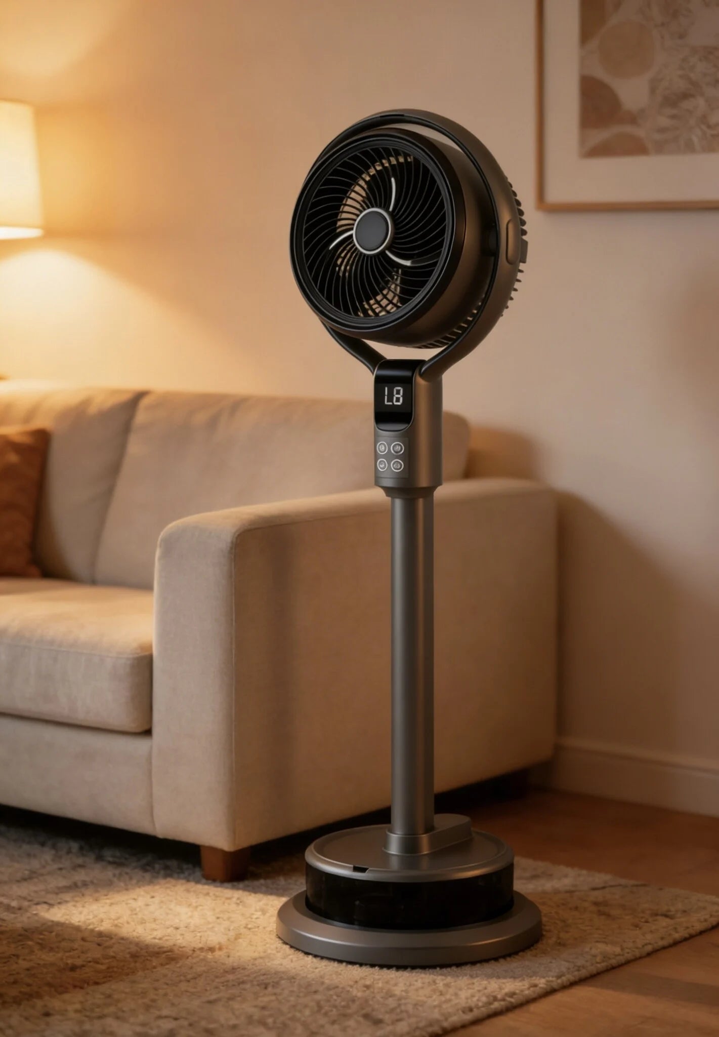Mistventilator met afstandsbediening, timer en luchtbevochtiger