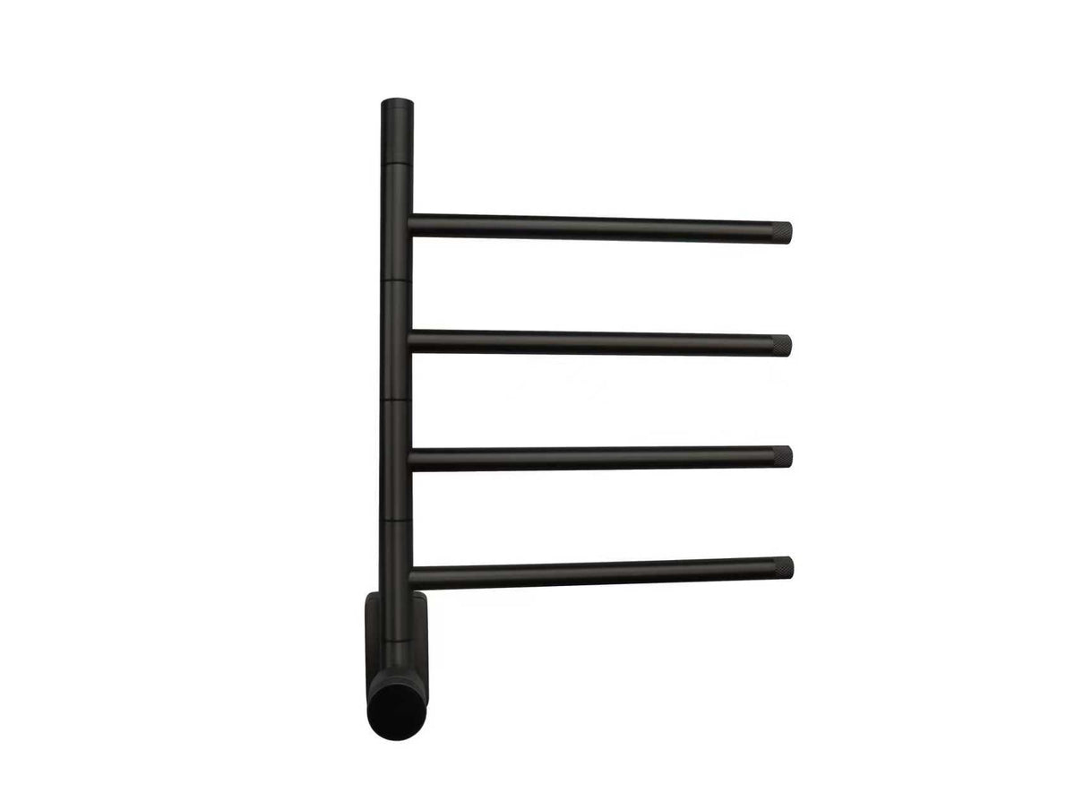 Radiateur porte-serviettes électrique noir avec thermostat