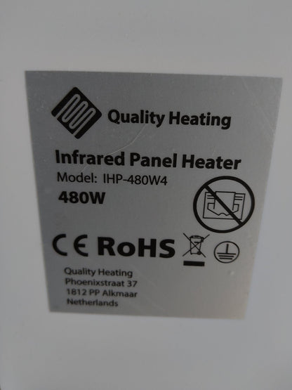 Tweedekans - QH-SP Wifi remote control verplaatsbaar infraroodpaneel 350, 450 en 700Watt - 700Watt 60 x 90 cm