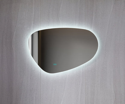 Tweedekans - Spiegel asymmetrisch organische led verlichting en anti-condens 100 cm breed en 65 cm hoog - Default