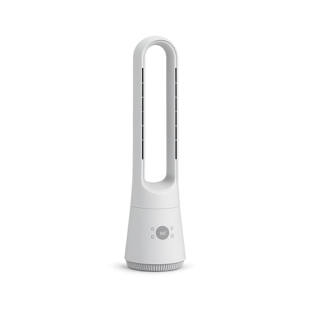 Ventilateur design sur pied avec télécommande, minuterie et fonction aromatique