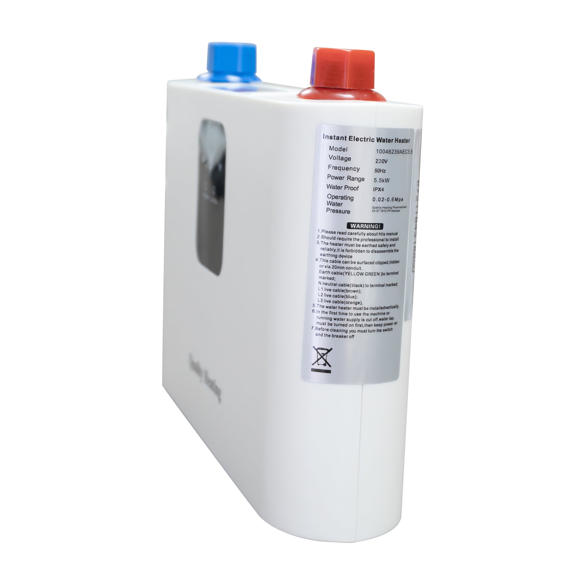 Doorstroomboiler 5,5kw Mini Quality Heating