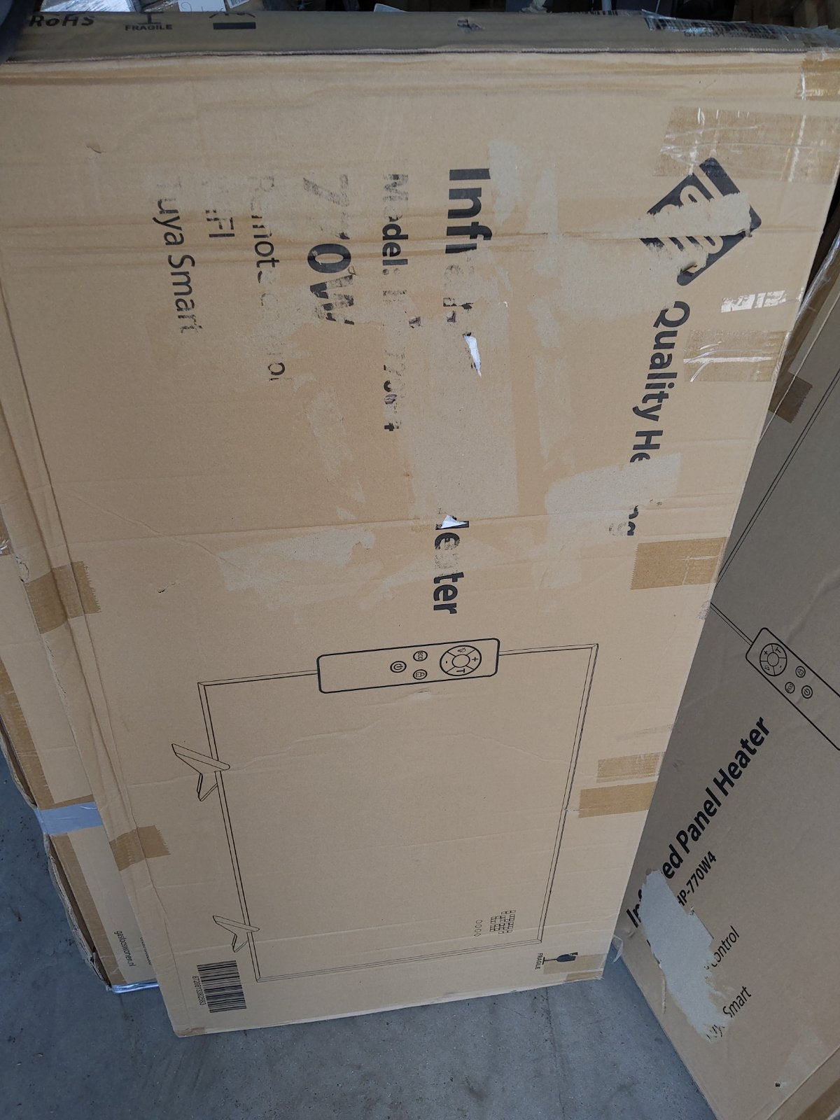 Tweedekans - QH-SP Wifi remote control verplaatsbaar infraroodpaneel 350, 450 en 700Watt - 700Watt 60 x 90 cm