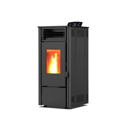 Pelletkachel - 7.7 kW 70-80 m2 - 5 niveaus - timer - KM0805A - Black