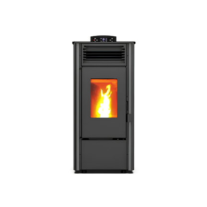Pelletkachel - 7.7 kW 70-80 m2 - 5 niveaus - timer - KM0805A - Black