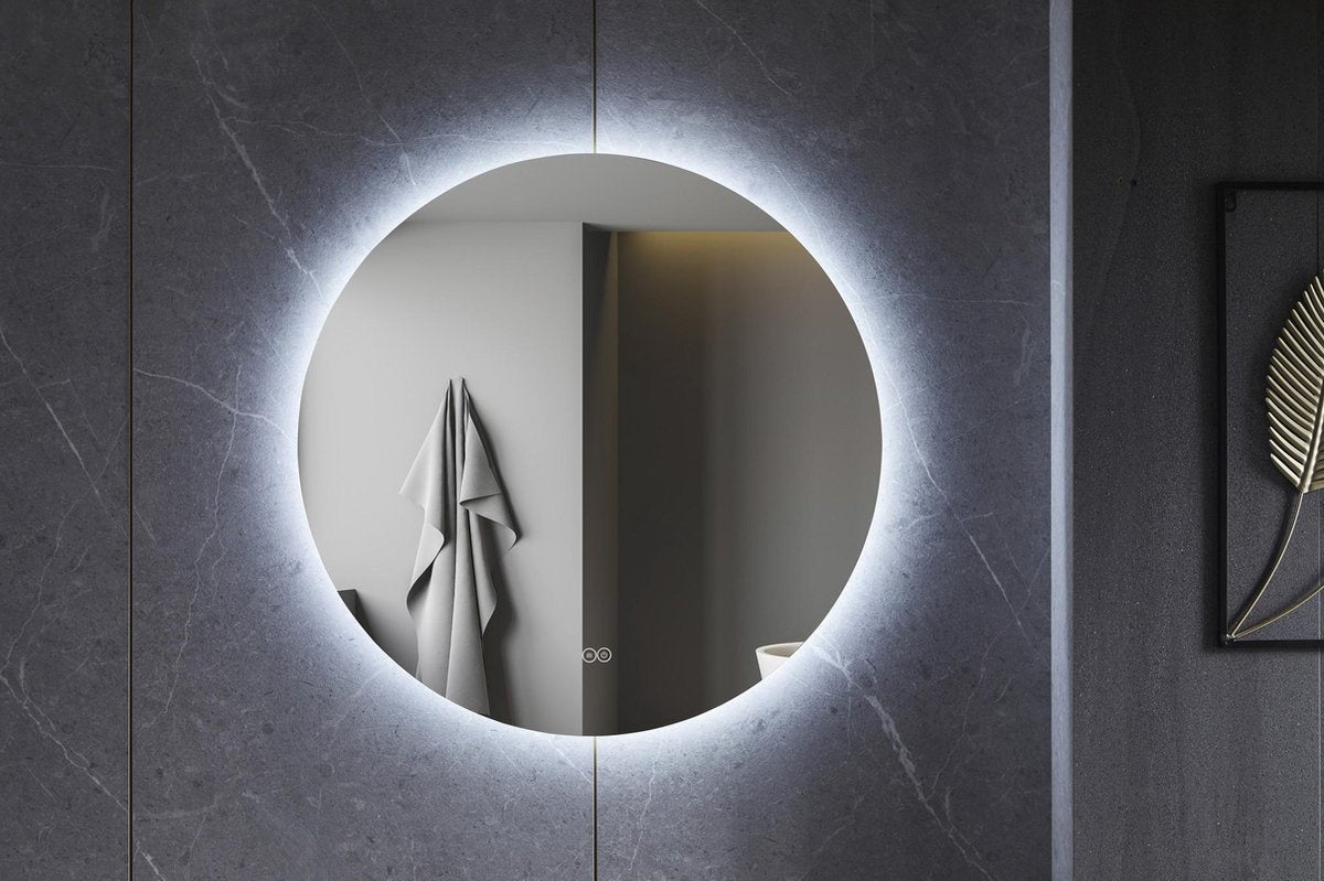 Tweedekans - Spiegel rond 100 cm frameloos, rondom led verlichting en anti condens - Default
