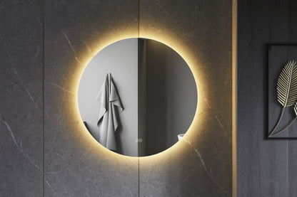 Tweedekans - Spiegel rond 100 cm frameloos, rondom led verlichting en anti condens - Default