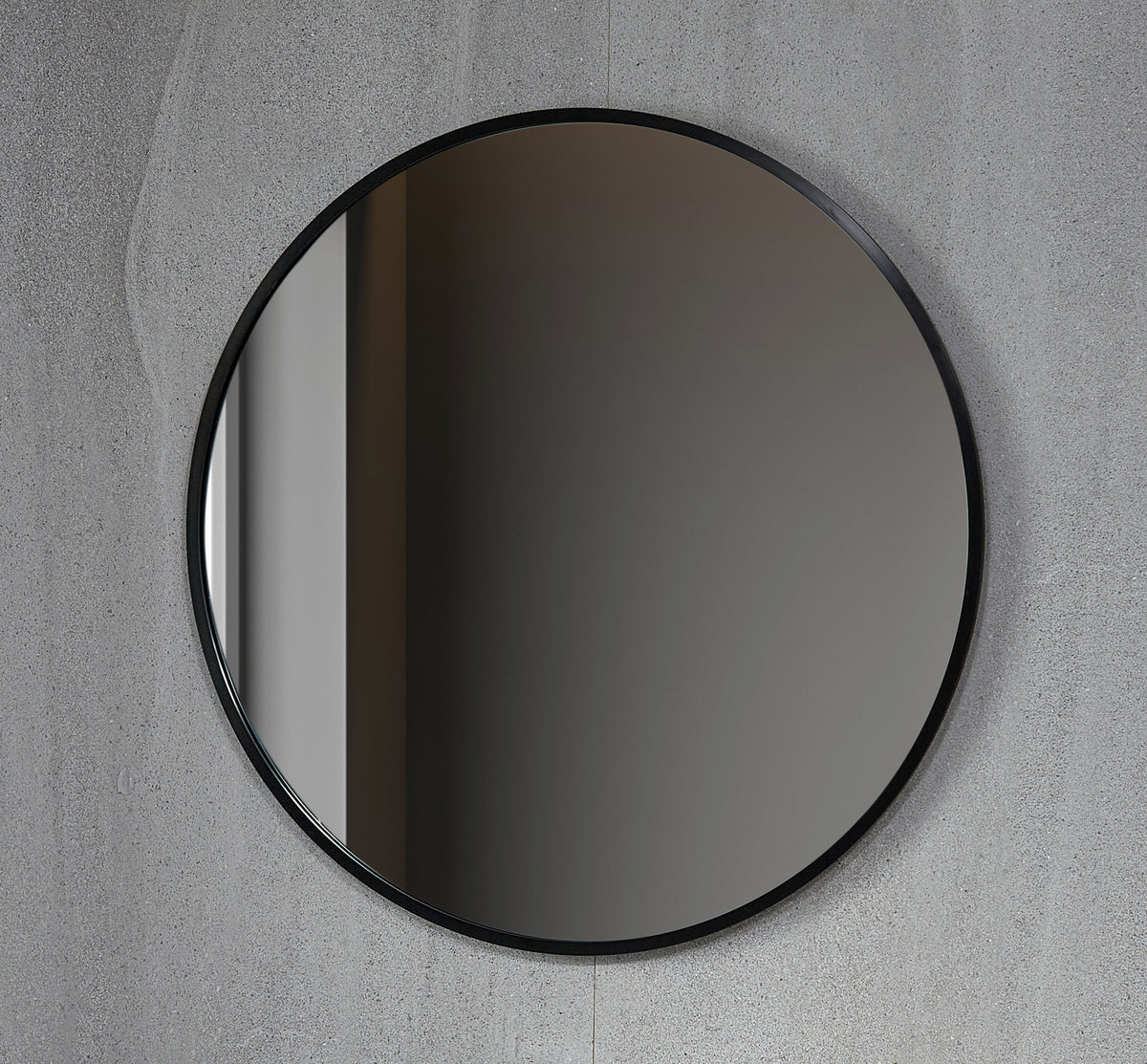 Seconde chance - Miroir rond 100 cm avec cadre noir - Default