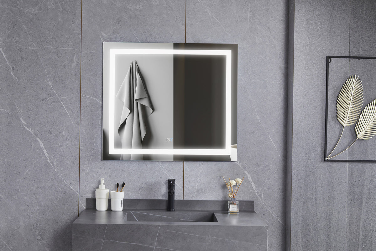 Seconde chance - Miroir 70 x 120 cm sans cadre, éclairage LED encastré et anti-buée - Par défaut