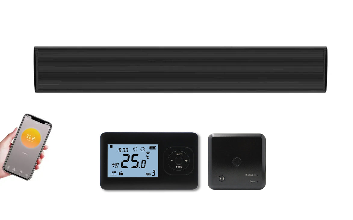 Seconde chance - Chauffage infrarouge pour terrasse Thermolux avec wifi et thermostat - 2400Watt