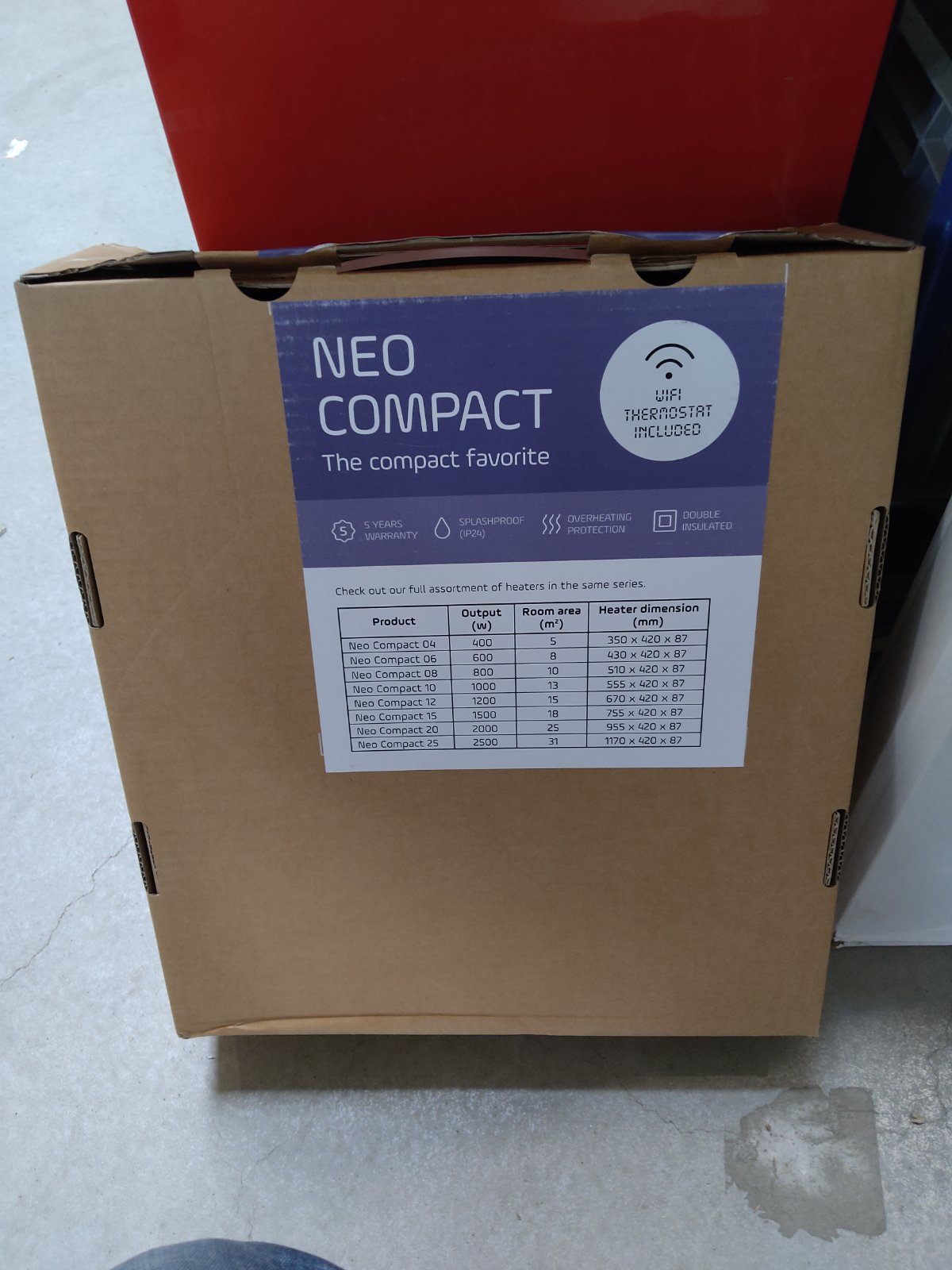 Tweedekans - Adax Neo Compact Wifi elektrische kachel - 400Watt - 35 × 42 × 8.7 cm